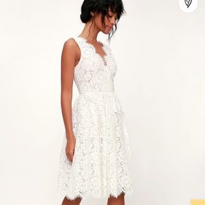 Lulus White Lace Dress